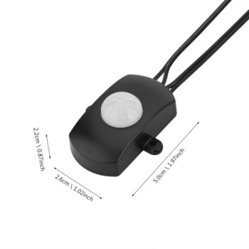 Превключвател за откриване на сензор за движение на човек LED светлини с автоматичен DC 5V/12V/24V USB Превключвател на инфрачервен PIR сензор за движение на човешкото тяло