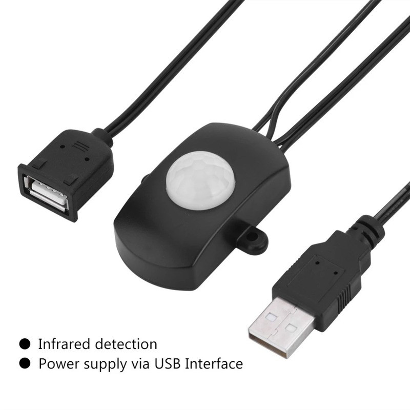 Emberi mozgásérzékelő kapcsoló LED-lámpák automatikus DC 5V/12V/24V USB emberi test infravörös PIR mozgásérzékelő kapcsolóval
