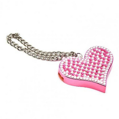 CJ-003B kulcsok lánc biztonsági riasztó be/ki kapcsoló strasszos szív alakú hordozható személyi biztonsági riasztó farkasellenes riasztóeszköz