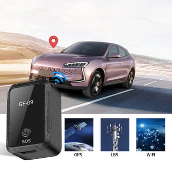 Mini GF-09 GPS Car Tracker Tracking σε πραγματικό χρόνο Anti-lost Locator Magnetic Mount Positioner Support 32G TF Card