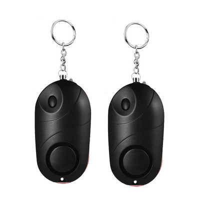 Personīgais trauksmes signāls 120-130 dB Droša skaņa Ārkārtas pašaizsardzības drošības signalizācija Atslēgu piekariņš LED lukturītis sievietēm, meitenēm, bērniem, vecākiem cilvēkiem