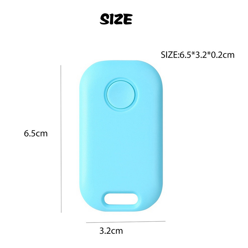 Mini jälgimisseade Bluetooth-ühilduv V4 0 rakenduse asukoha tuvastamine lemmikloomade rahakottide seljakottide jaoks mõeldud kaug-selfie katiku abil