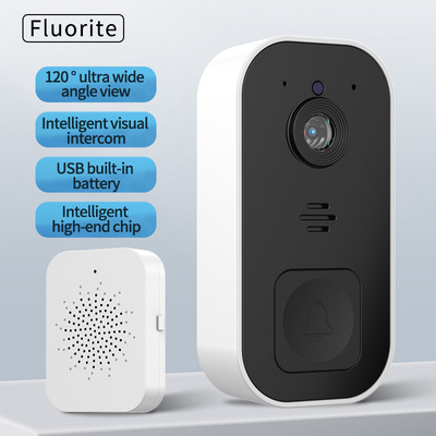 Kameros lauko belaidis durų skambutis „Wi-Fi“ vandeniui atsparus išmanusis durų skambutis naktinio matymo balso domofono apsauginis durų skambutis