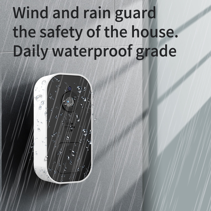 Kameros lauko belaidis durų skambutis „Wi-Fi“ vandeniui atsparus išmanusis durų skambutis naktinio matymo balso domofono apsauginis durų skambutis