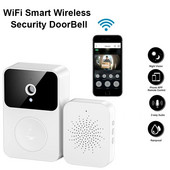 Išmanusis namų WiFi vaizdo durų skambutis HD IR naktinis matymas belaidis durų skambutis fotoaparato apsauga Realaus laiko domofonas prijungtas