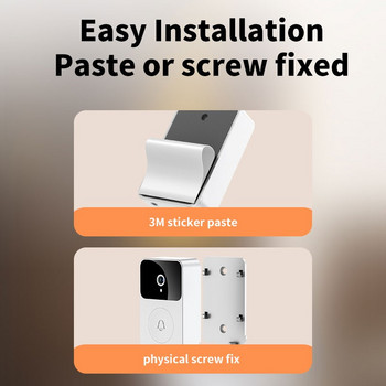 Интелигентен дом WiFi видео звънец HD IR нощно виждане Безжичен звънец Камера Сигурност Свързан домофон в реално време