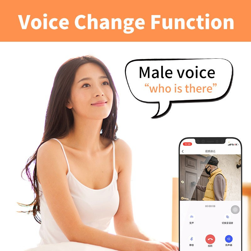 Išmanusis namų WiFi vaizdo durų skambutis HD IR naktinis matymas belaidis durų skambutis fotoaparato apsauga Realaus laiko domofonas prijungtas