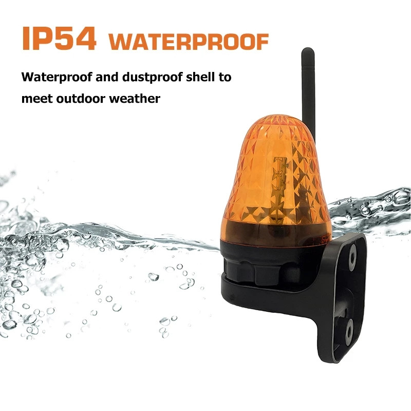 Univerzális 24V AC/DC 230VAC LED jelzőfény vészjelző lámpa fali tartó automata garázskapu nyitáshoz