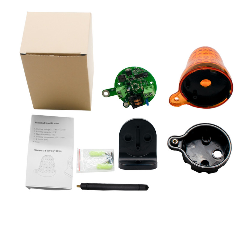 Univerzális 24V AC/DC 230VAC LED jelzőfény vészjelző lámpa fali tartó automata garázskapu nyitáshoz