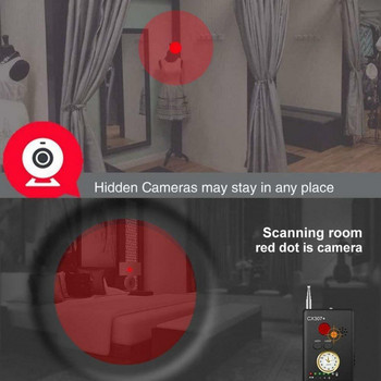CC307+ Mini Anti Candid Camera Detector Anti-Camera Laser Audio Signal Bug Малък пълен обхват WiFi RF GSM търсач на устройства