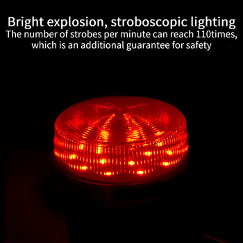 Светодиодна сирена Аларма Водоустойчива 12V~220V Сигурна охранителна аларма Строб сигнал Предупреждение за безопасност МИНИ мигаща LED светлинна лампа