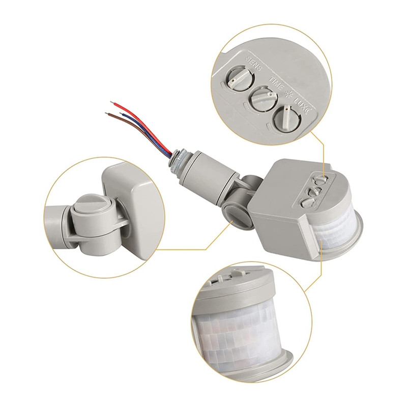 2 tk liikumisandur PIR liikumisanduri detektor välistingimustes 90-250V 180 kraadi infrapuna seinavalgusti lüliti hall