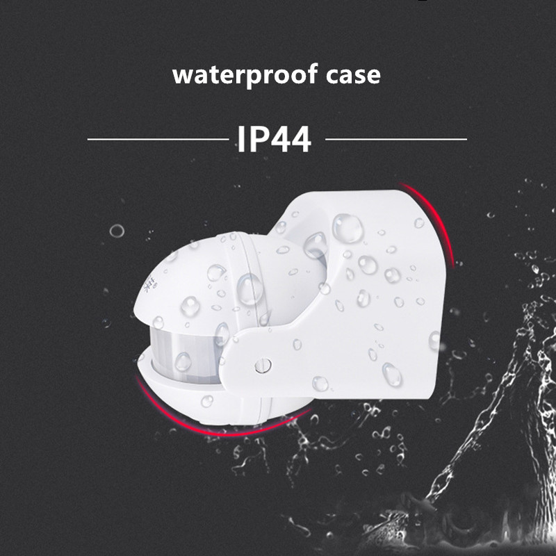 Comutator cu senzor de mișcare cu infraroșu IP44 PIR de 180 de grade pentru exterior Detector de mișcare Comutator automat de iluminat Sistem de alarmă de securitate pentru acasă