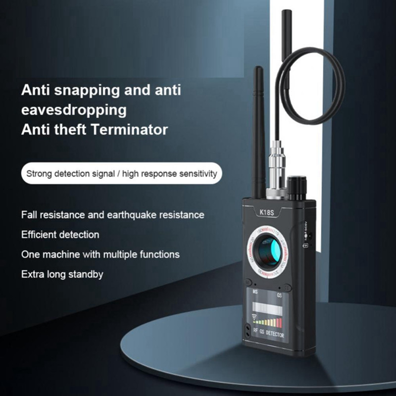 MOOL K18S daudzfunkciju reversās kameras detektors GSM audio kļūdu meklētājs GPS signāla RF izsekotāja noteikšana