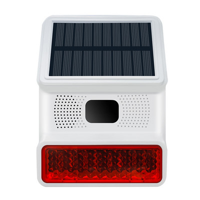 IP65, impermeabilă, fără fir, 433 MHz, cu energie solară, sirenă stroboscopică, pentru sistem de alarmă WiFi GSM pentru acasă