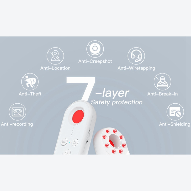 Drošības aizsardzība Viesnīcas kameras detektors GPS izsekotāja kameru meklētājam