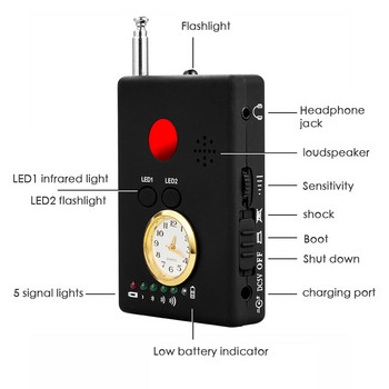 Ανιχνευτής RYRA Mini Anti Candid Camera Anti-Camera Signal Audio Signal Bug Small Full-range WiFi RF GSM Device Finder