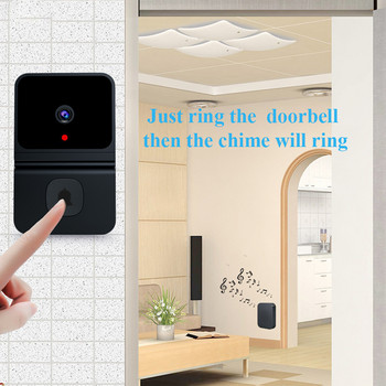 2,4 GHz WiFi RF 433 MHZ Ασύρματο κουδούνι Kement/Tuya IR Night Vision Doorbell Κάμερα Ζωντανή ενδοεπικοινωνία Smart Ding Dong Video Doorbell