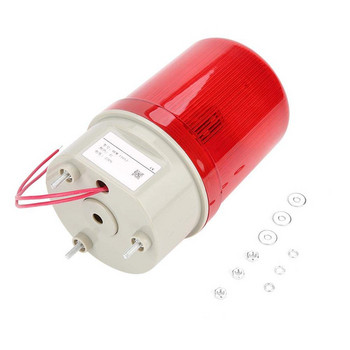Гореща промишлена мигаща звукова алармена светлина, BEM-1101J 220V червени LED предупредителни светлини Акусто-оптична алармена система Въртяща се светлина