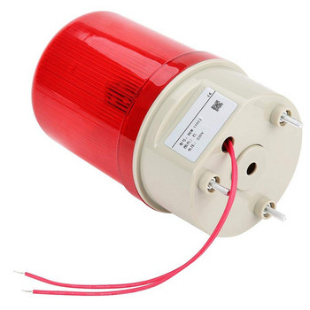 Гореща промишлена мигаща звукова алармена светлина, BEM-1101J 220V червени LED предупредителни светлини Акусто-оптична алармена система Въртяща се светлина