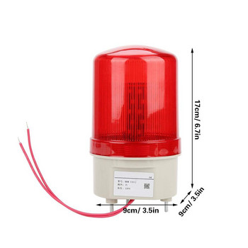 Ζεστό βιομηχανικό φως συναγερμού που αναβοσβήνει, BEM-1101J 220V Κόκκινες προειδοποιητικές λυχνίες LED Ακουστικό-οπτικό σύστημα συναγερμού Περιστρεφόμενο φως ανάδυσης