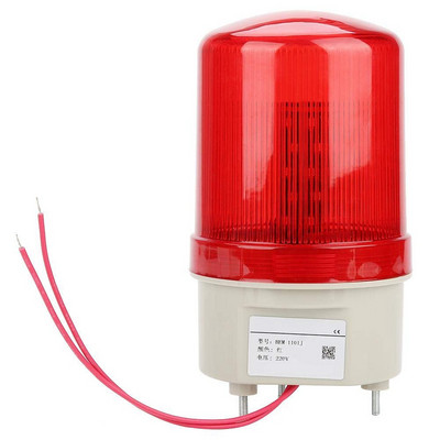 Forró ipari villogó hangjelző lámpa, BEM-1101J 220 V piros LED figyelmeztető lámpák Akusztikus-optikai riasztórendszer forgó fénye