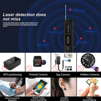 Ανιχνευτής κρυφής κάμερας σήματος RF Ασύρματο ήχο GSM Ανιχνευτής σφαλμάτων Σαρωτής Anti Candid Pinhole Κάμερα GPS Tracker Detect
