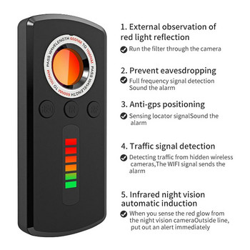 Преносим хотелски антиконтролен детектор за скрита камера Предотвратяващ монитор Детектор за безжичен сигнал GPS локатор Откриване на проследяване