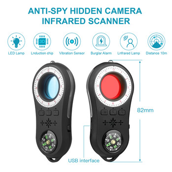 S100 Ανιχνευτής κάμερας ανιχνευτής GPS GMS Finder Hotel Anti-sneak Anti-efesdropping Anti-Monitoring Συναγερμός με φως LED