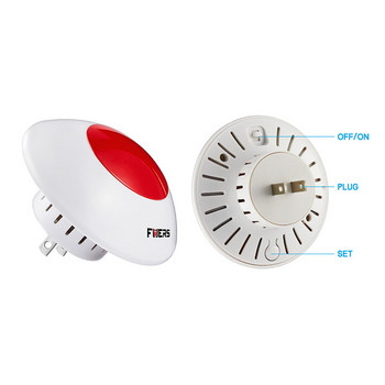 Fuers 110dB Loud Wireless Strobe Siren Red Light 433MHz Εσωτερικός συναγερμός Flash Horn Αναβοσβήνει Σειρήνα για σύστημα συναγερμού GSM WIFI PSTN