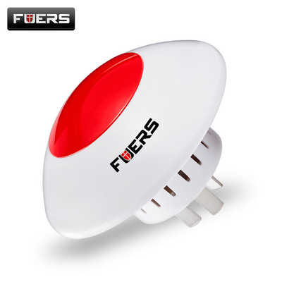 Fuers 110dB Loud Wireless Strobe Siren Red Light 433MHz Εσωτερικός συναγερμός Flash Horn Αναβοσβήνει Σειρήνα για σύστημα συναγερμού GSM WIFI PSTN