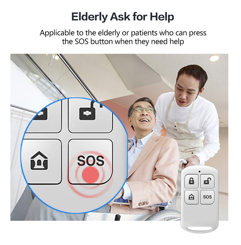 GauTone PF50 belaidžio nuotolinio valdymo pulto išjungimo detektorius, skirtas signalizacijos sistemai, namų apsaugai 433MHz