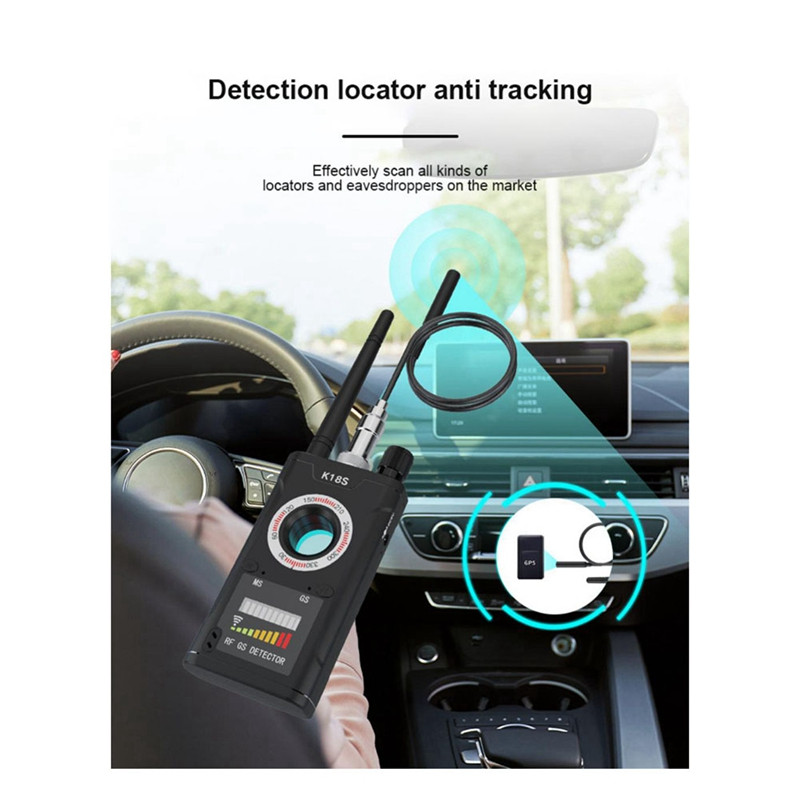 K18S Πολυλειτουργικός ανιχνευτής κάμερας όπισθεν GSM Ανίχνευση σφαλμάτων ήχου Σήματος GPS Ανίχνευση ανιχνευτή ραδιοσυχνοτήτων