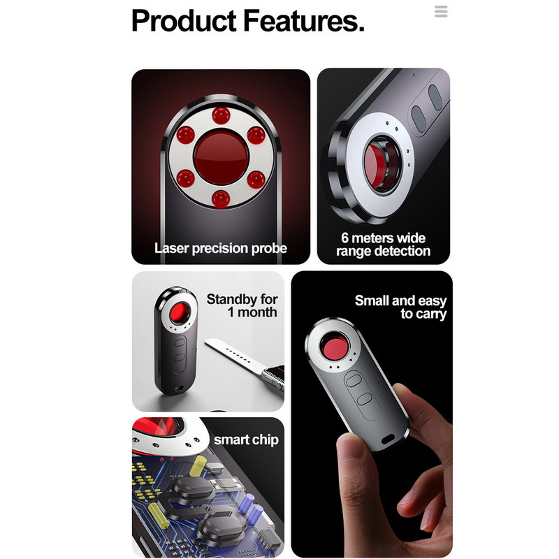 Irodai kamerakövető nyomkövető eszköz kézi hordozható infravörös detektor kamerakereső kereső berendezés