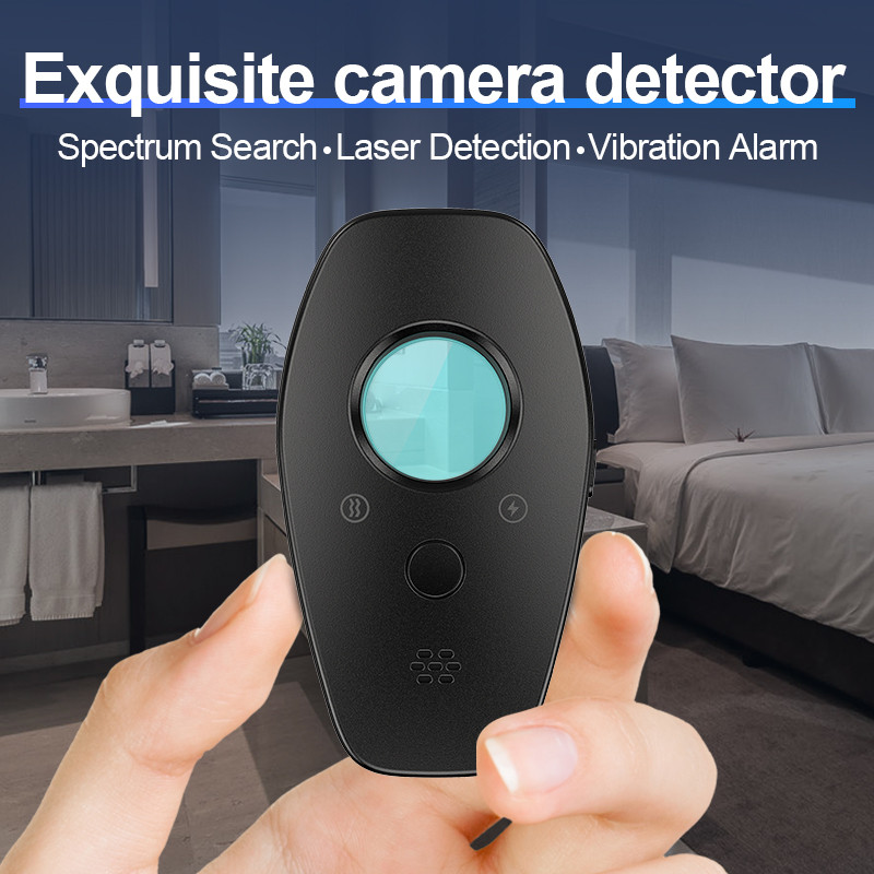 Detector de mini cameră anti-gaură/ascuns/contrafăcut, cu laser, cu infraroșu, viziune nocturnă, cu fir, detector de scanare a camerei, anti-intrusion/alarma anti-hoț