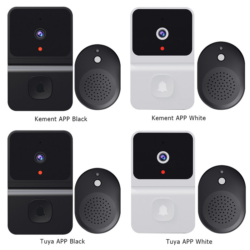 Sonerie fără fir 2,4 GHz WiFi Telefon vizual pentru ușă IR Viziune nocturnă Sonerie 100 de grade unghi larg RF 433MHZ Ding Dong Kement/Tuya