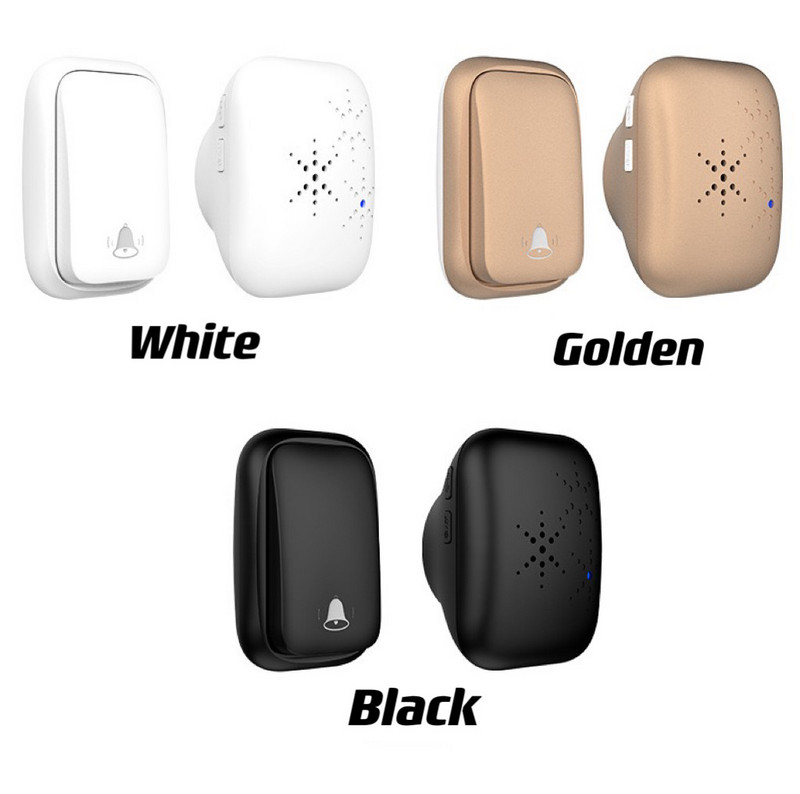 2 pluss 1 välitingimustes juhtmevaba muusika uksekell Isegenereeriv energiasäästlik veekindel nutikas uksekell kaugkõnede kell USA EL UK