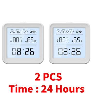 Tuya WIFI temperatūros drėgmės jutiklis higrometras termometras Smart Home Backlight Smart Life Support Alexa Google Assistant