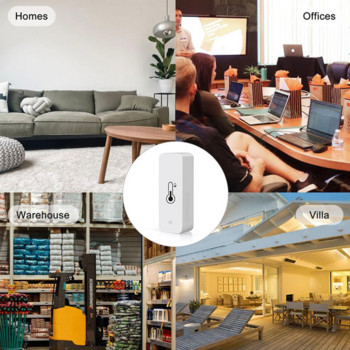 Tuya WiFi Έξυπνος αισθητήρας υγρασίας θερμοκρασίας Ελεγκτής εσωτερικού χώρου Υγρόμετρο Εργασία με έξυπνο ηχείο Alexa Google Home
