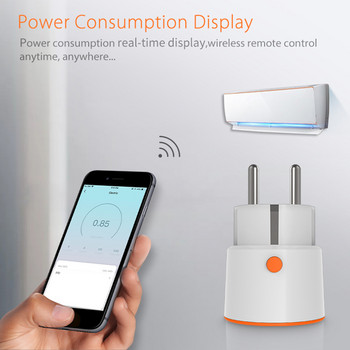 Tuya Smart Zigbee Plug Socket 3680W 16A Power Energy Monitoring Timer Switch EU Outlet Работа с Tuya Hub Zigbee2mqtt