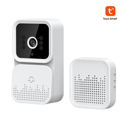 Viedais vizuālais durvju tālrunis HD nakts redzamības WIFI durvju zvana kamera tālvadības uzraudzība Drošības kameras durvju zvans mājām iekštelpās ārā