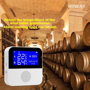 Tuya Wifi Temperature Humidity Sensor Smart Safety Home Indoor Outdoor Hygrometer Monitoring Detector For Plants Aquarium Winery