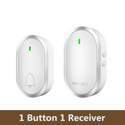 Ajtócsengő vezeték nélküli vízálló csengő 300 m hatótávolság US EU UK AU dugó otthoni intelligens ajtócsengő csengő 1 2 gomb 1 2 3 vevő mi