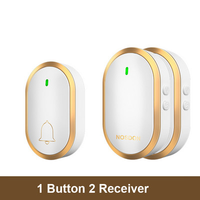 Ajtócsengő vezeték nélküli vízálló csengő 300 m hatótávolság US EU UK AU dugó otthoni intelligens ajtócsengő csengő 1 2 gomb 1 2 3 vevő mi