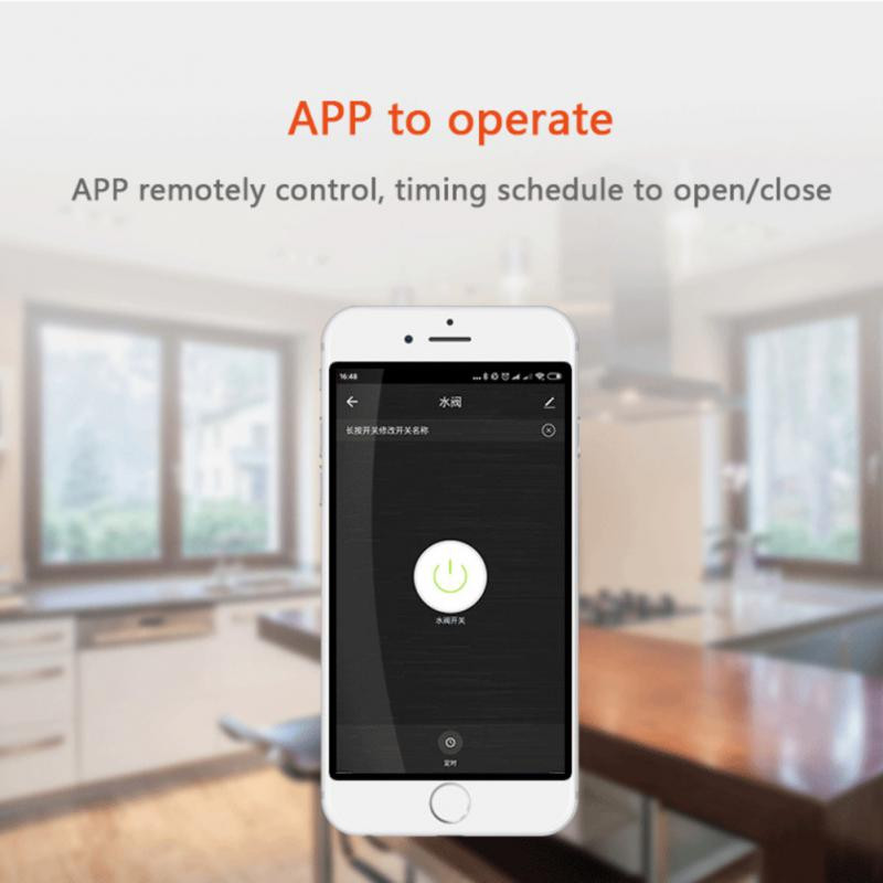 Tuya WiFi ZigBee intelligens vízgáz szivárgó szelep BE/KI Automatikus vezérlés Visszaszámláló szelep működik az Alexa Google Home Smart Life szolgáltatással