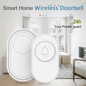 Home Wireless Doorbell Welcome Friend Smart Doorbell 150Meters Remote Waterproof IP65 Smart Door Bell Chime EU US Plug Προαιρετικό