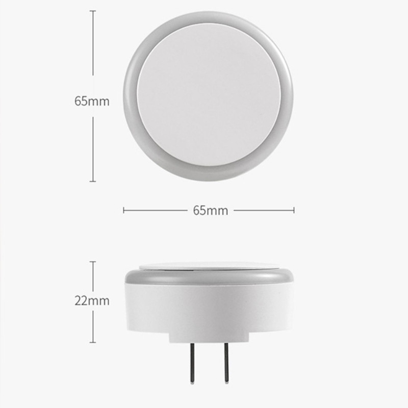 Fény intelligens környezeti fényérzékelővel, kerek, energiatakarékos LED-es lámpa, éjjeli fali lámpák otthoni folyosókhoz EU USA csatlakozó
