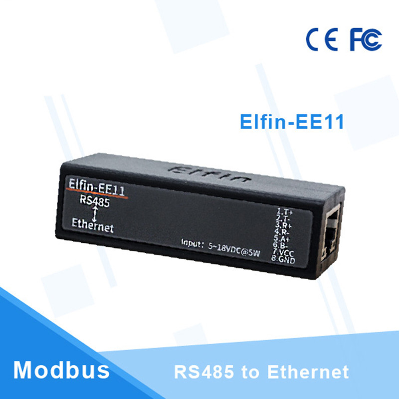 Soros port RS485 Ethernet eszközhöz IOT szerver modul Elfin-EE11 Elfin-EE11A TCP/IP Telnet Modbus TCP protokoll támogatás