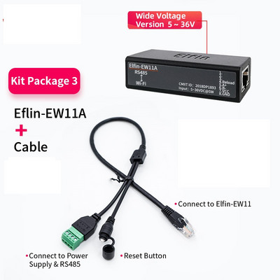 Nuoseklus prievadas RS485 prie WiFi įrenginio serverio modulio Elfin-EW11A Modbus protokolo duomenų perdavimas per WiFi