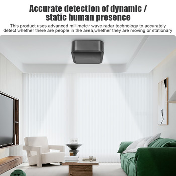 WiFi/ZigBee Αισθητήρας ανθρώπινης παρουσίας MmWave Ραντάρ υψηλής ακρίβειας Αισθητήρας κίνησης Smart Life APP Υποστήριξη Smart Home Tuya